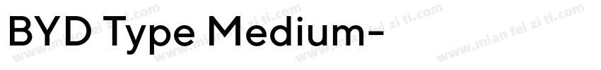 BYD Type Medium字体转换